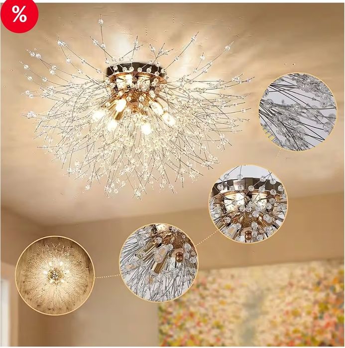 Plafoniera Candelabru Modern din Cristal Plafoniera LED G9/E14