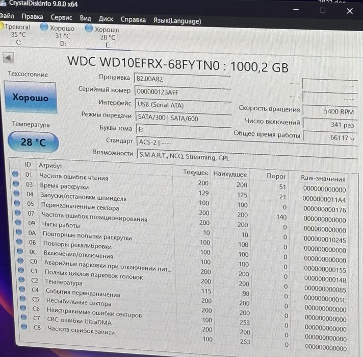 Жесткий диск HDD WD red 1 TB