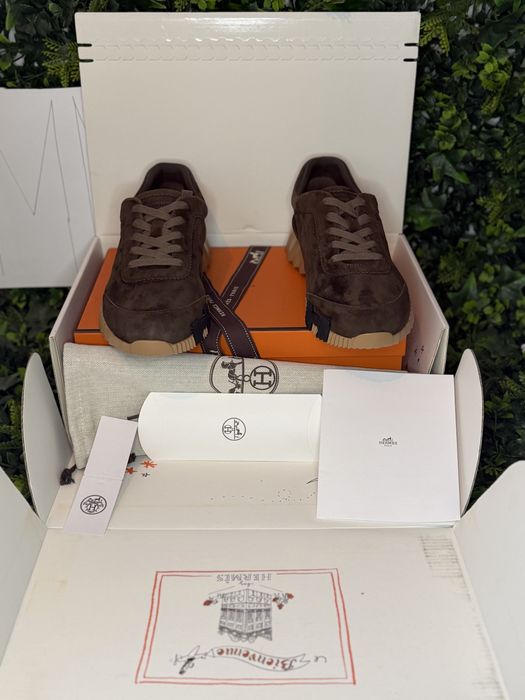 Adidași/Sneakers Hermes Bouncing sneakers brown/ premium quality