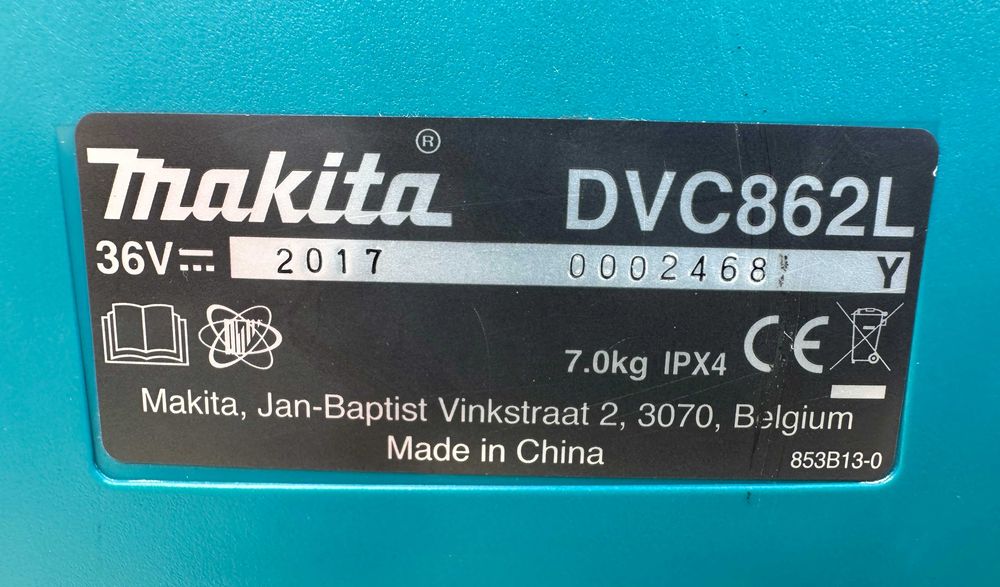 Makita DVC862L - Безчеткова прахосмукачка за сухо и мокро почистване