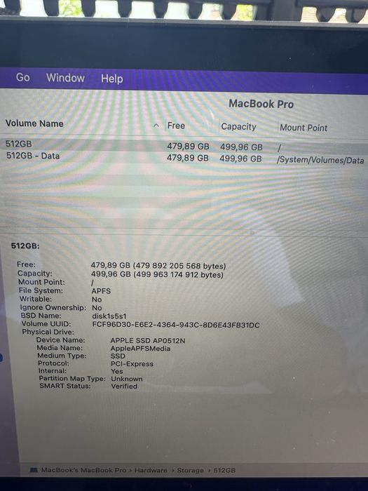 Apple MacBook Pro 16 2019 (i7/16GB/512GB/5300M/43 cycle)