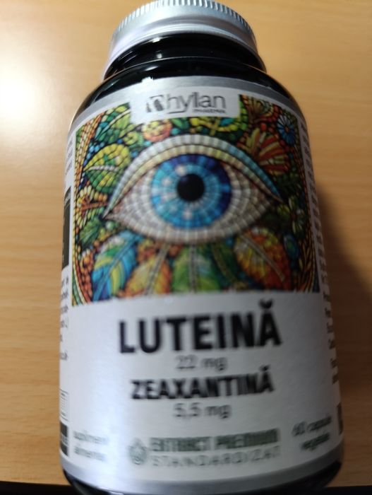 Luteină și zeaxantină, Turmeric Forte, supliment alimentar, 60 cps, toate expiră în  2027