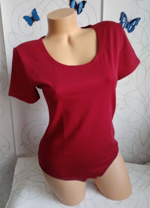 НОВО къс ръкав боди бикина, памук 3XL,4XL,M,L бяло,черно,червено,син