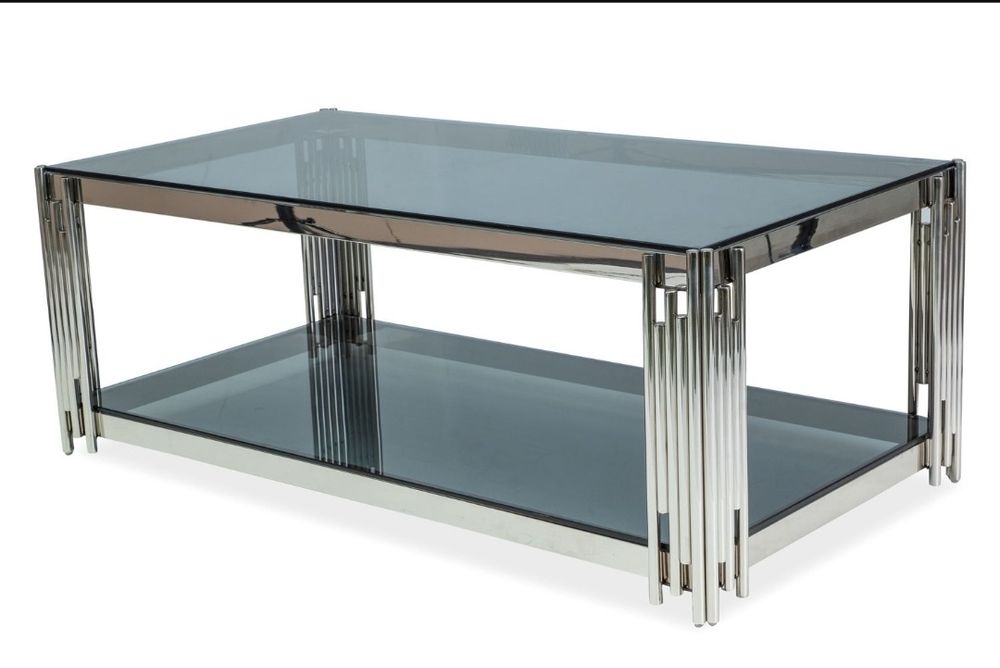Журнальный стол из нержавейки