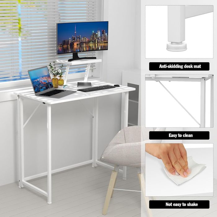 Практично Бяло Сгъваемо бюро с поставка