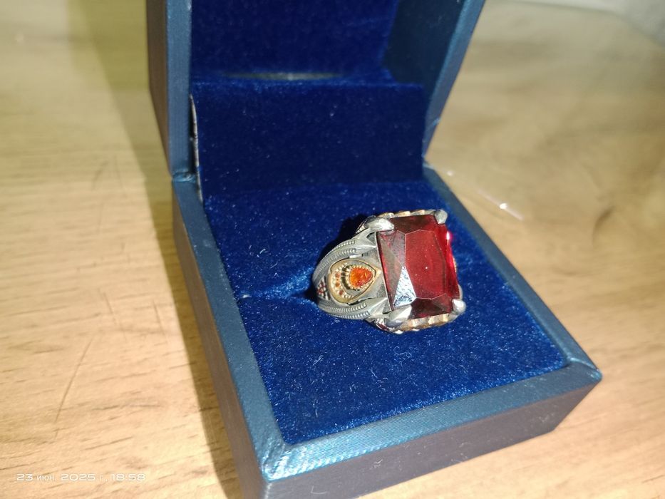 Кольцо мужское серебро