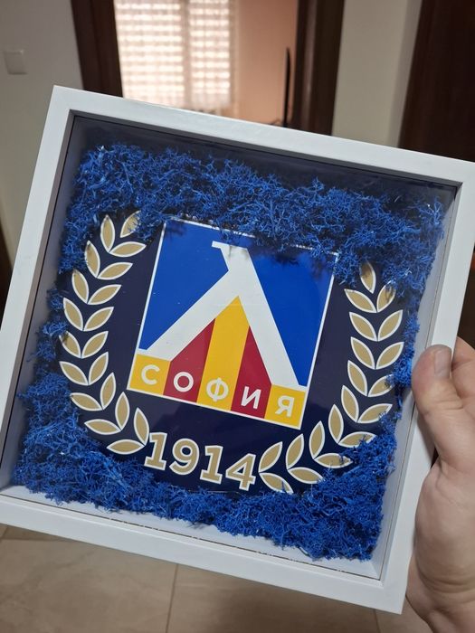 Ръчно изработена 3D рамка с логото на ЛЕВСКИ!