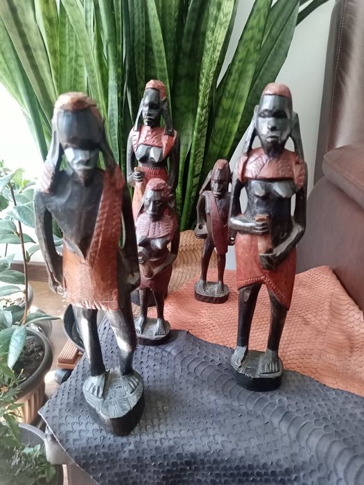 Африкански дървени статуетки 5бр.