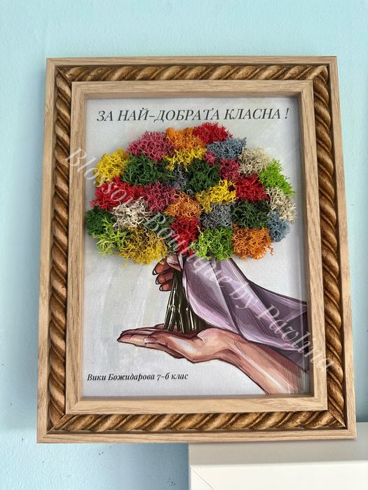 Изработвам картини със скандинавски мъх