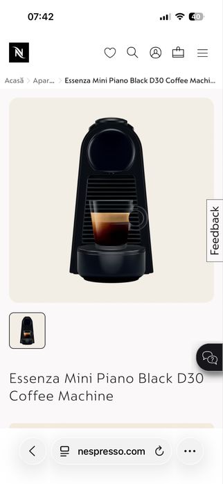 (SIGILAT) Espressor Nespresso by DeLonghi ESSENZA MINI