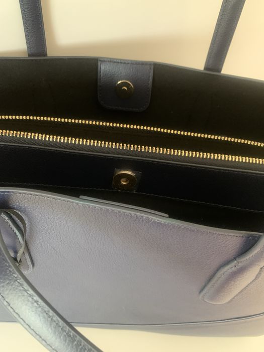 LK Bennet Olivia blue tote bag