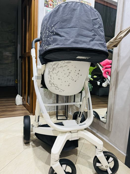 Бебешка количка Chipolino Electra Silver and White