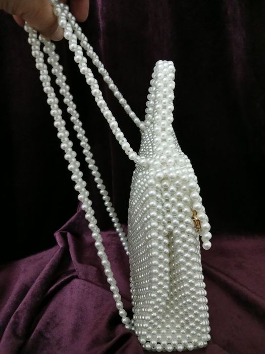 Рюкзак сумка из жемчужных бусин отличный подарок