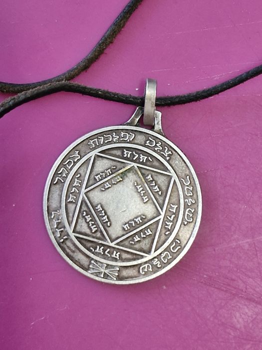 Sigiliul lui Solomon - pandantiv evreiesc, argint vechi