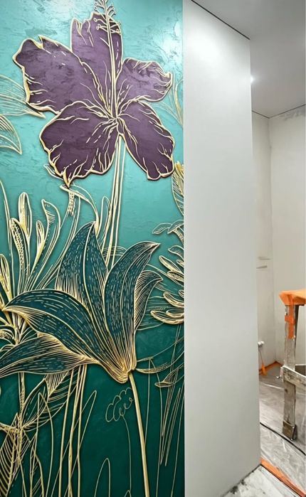 Поклейка обоев разных вид