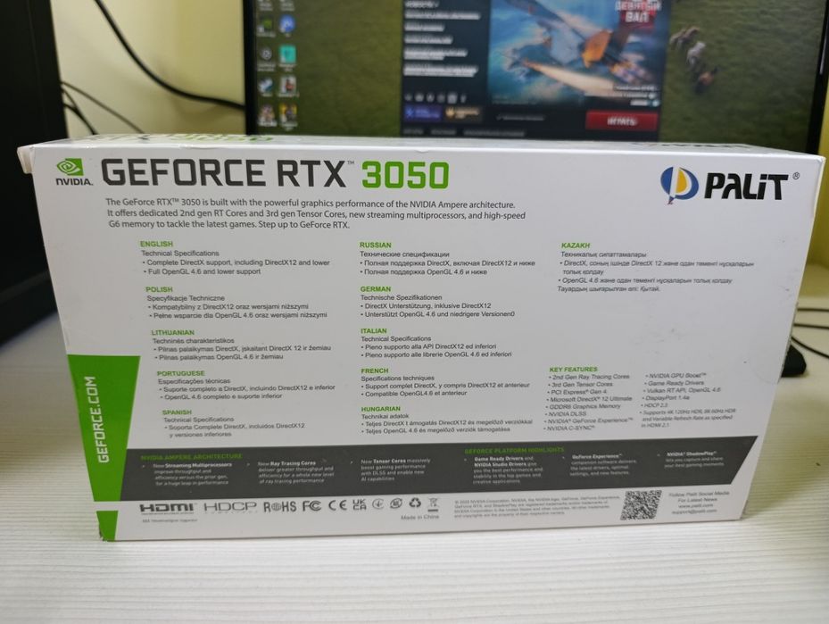 Видеокарта rtx3050 6gb