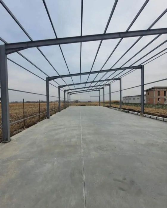 Hală metalică agricolă 12x25 m din profile zincate