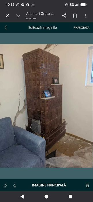 Sobă veche și funcțională din teracota, piesă unică și robusta / set