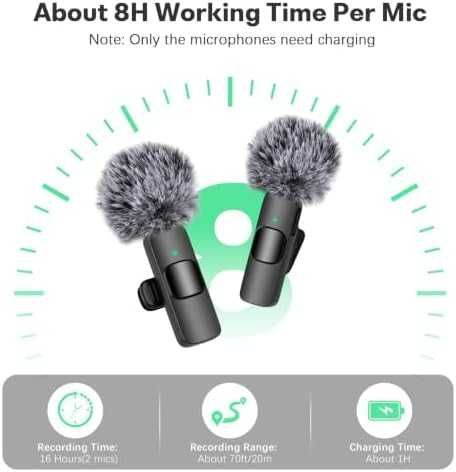 Нов Безжичен двоен Lavalier микрофон за iPhone Android USB-C Lightning TikTok влог видео