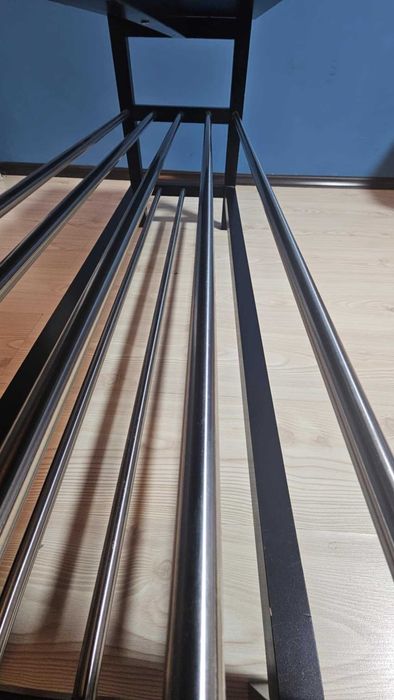 Bancă depozitare pantofi IKEA TJUSIG, negru, 108x34x50 cm