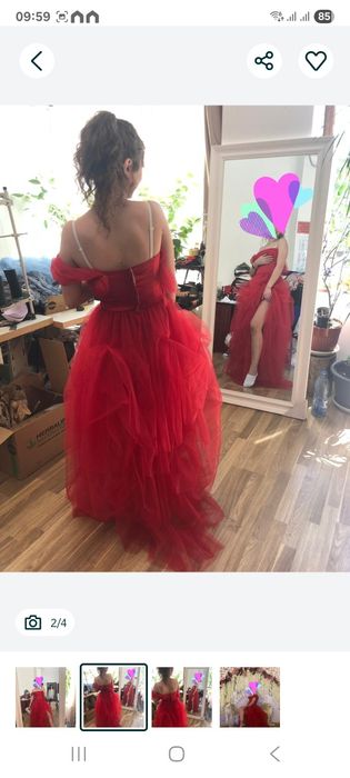 Rochie ocazie rosie marimea s