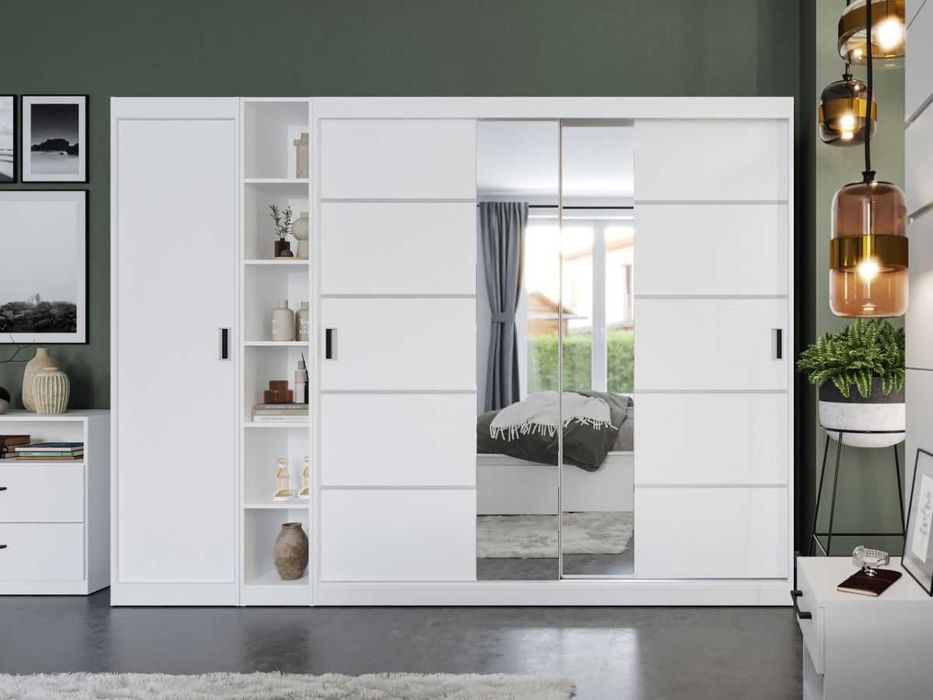 Dulap Nordis 256 usi alb/oglinda - Transport Gratuit in 4-10 zile