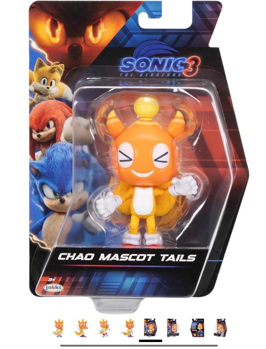 Нова, оригинална, колекционерска фигурkа Чао маскот Телс Chao Mascot Tails 12,7 cm Jakks Pacific