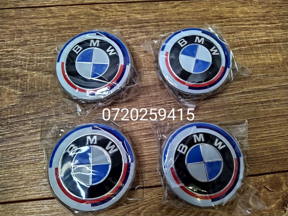 Set 4 Capace sigla BMW, 68mm