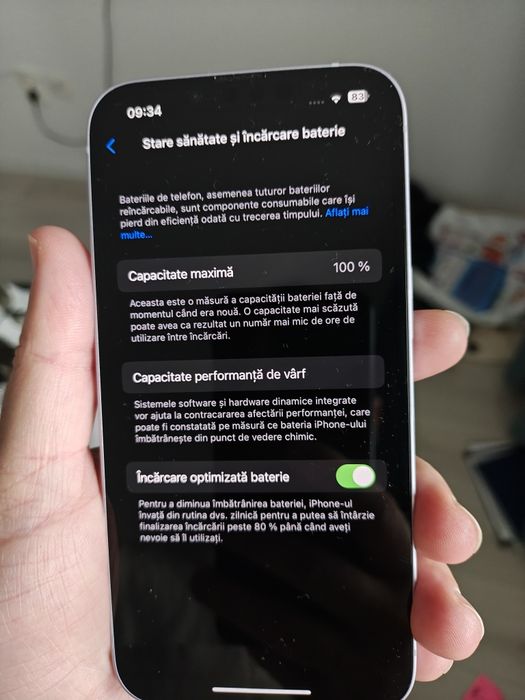 Iphone 14 100% bat originala Purple liber retea