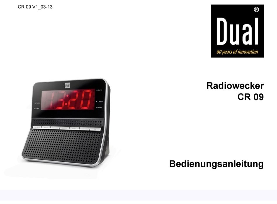Ceas cu alarmă digital Dual CR 09(Germania) cu radio