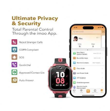 Детски смарт часовник imoo Watch Phone Z1, Nano SIM, видео