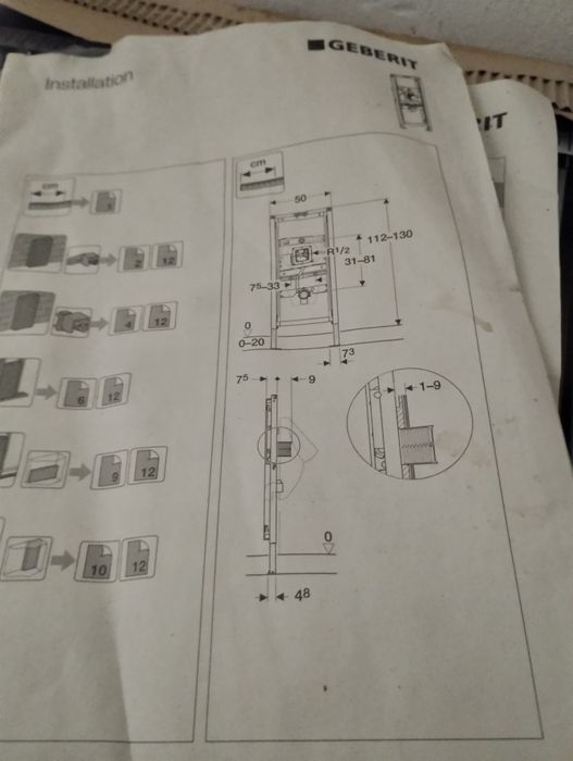 Suport pisoar Geberit Duofix 111.689.00.1