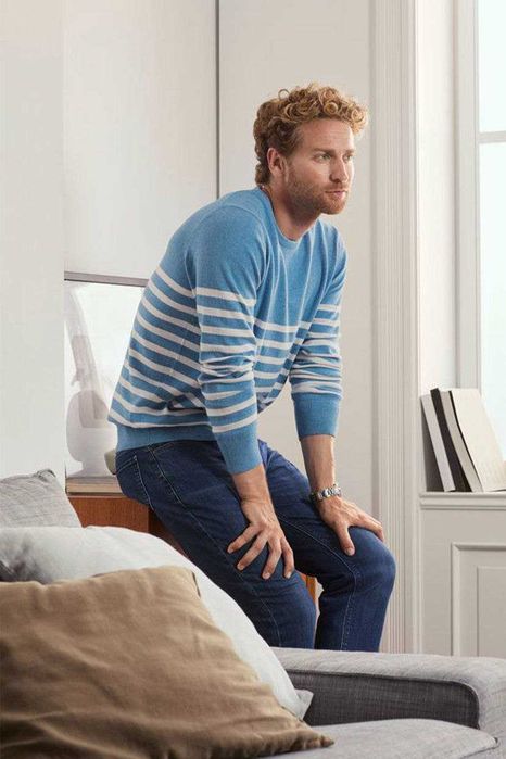 ‼️ Мужская полосатая толстовка с круглым вырезом (Германия)