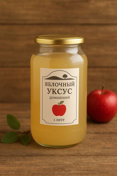 Натуральный яблочный уксус домашнего брожения — 100% натуральный