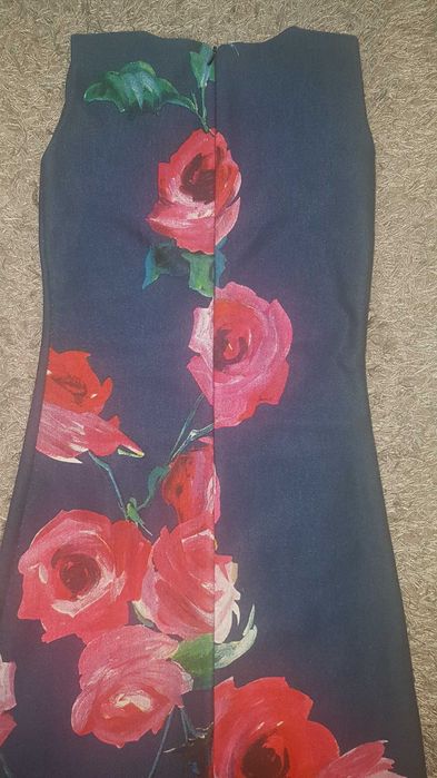 Лот болеро и рокля с акварелни рози за момиче  128-134 см