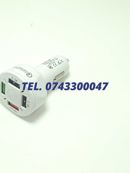 Superfastcharge Incarcator Auto Cu Patru Porturi Usb Partycharge