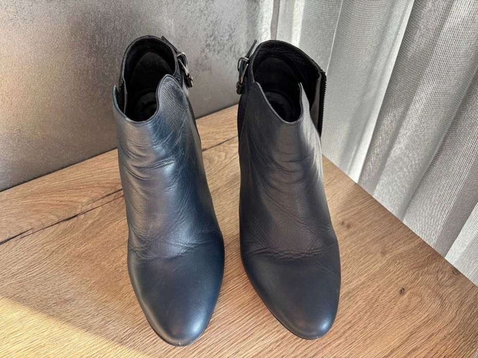 Тъмно сини кожени боти Massimo Zardi, 38