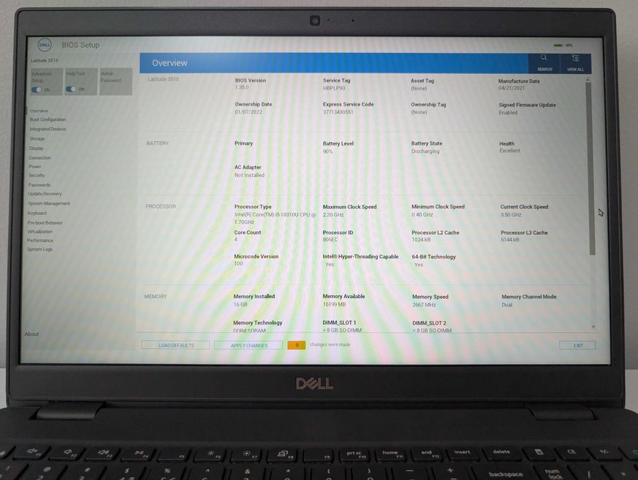 Laptop DELL Latitude 3510 | i5 Gen 10 | 16GB RAM | 256GB SSD | Win 11 Pro | Impecabil