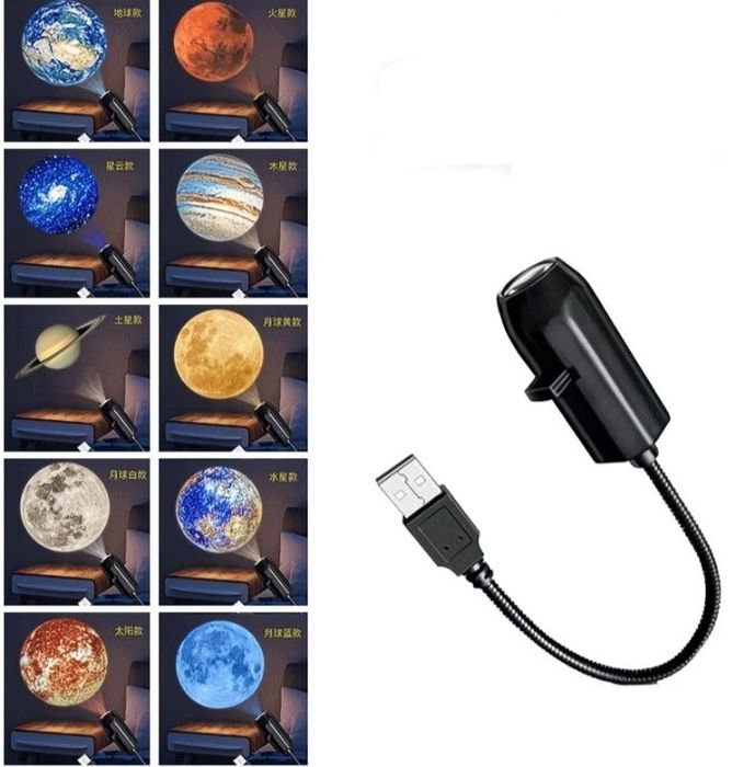Proyektor tungi chiroq oy sayyora lunaпроектор луна светодиодный usb