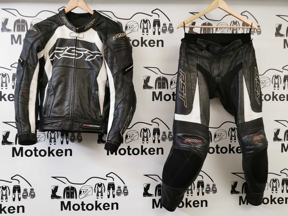 Costum moto piele cu cocoasa RST marime 50