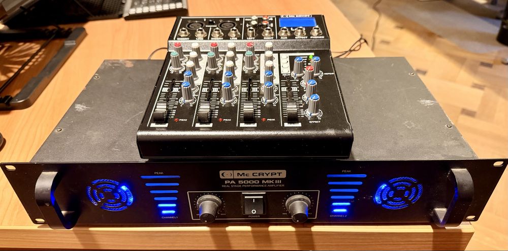 Mixer Mc CRYPT USB/SD & Amplificator Mc CRYPT & Boxe ARC 2 x 120W