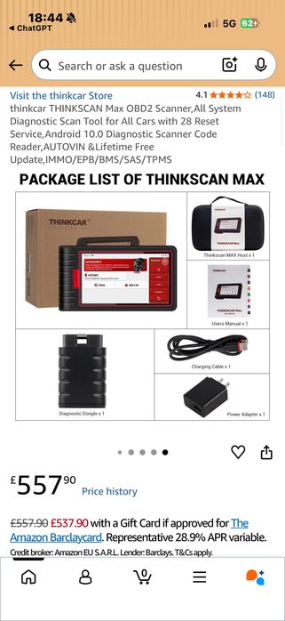 THINKSCAN Max OBD2 Автомобилна Диагностика
