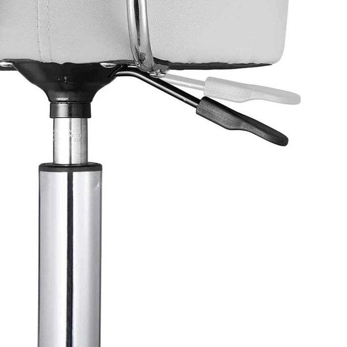 Козметична табуретка с облегалка/Работна табуретка с колелца - 2 цвята