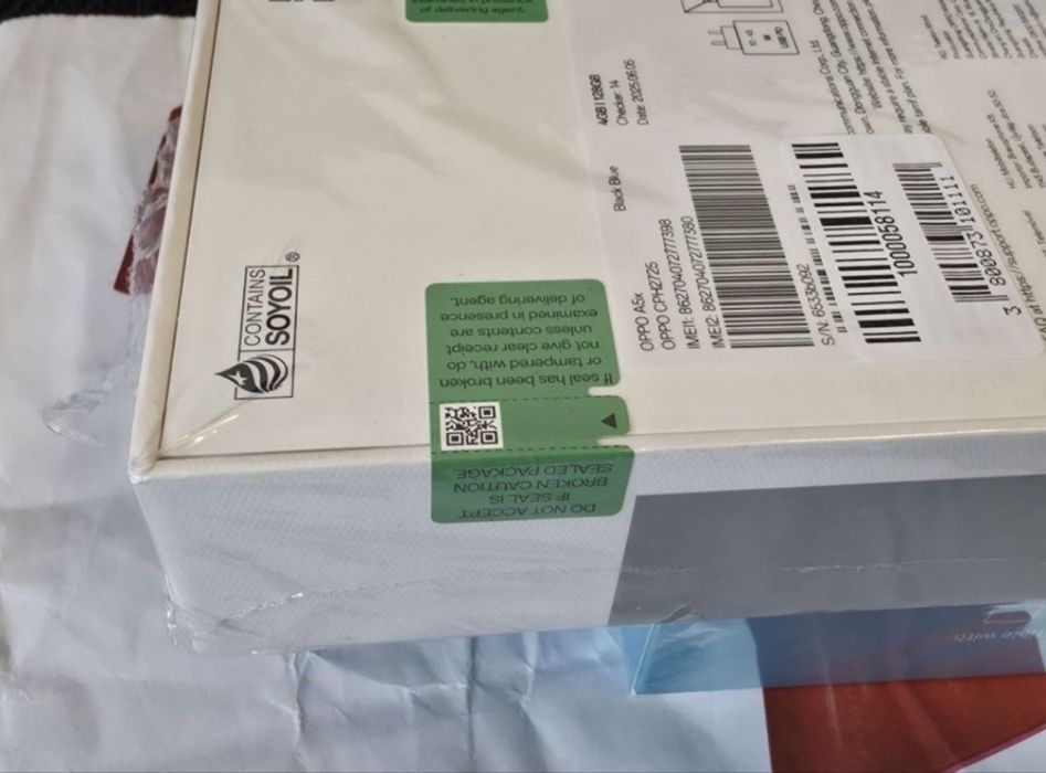 ЗАПЕЧАТАН 128GB Oppo A5x Гаранция А1 2027г. Black Blue | Черен | Син