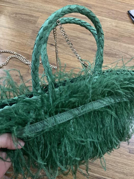 Соломенная сумка zara