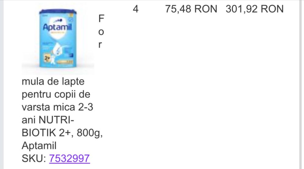 Lapte Aptamil 2+