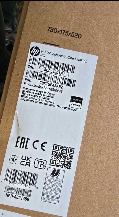 Desktop HP 27" All in One i5 16GB Ram 512SSD Sigilat
