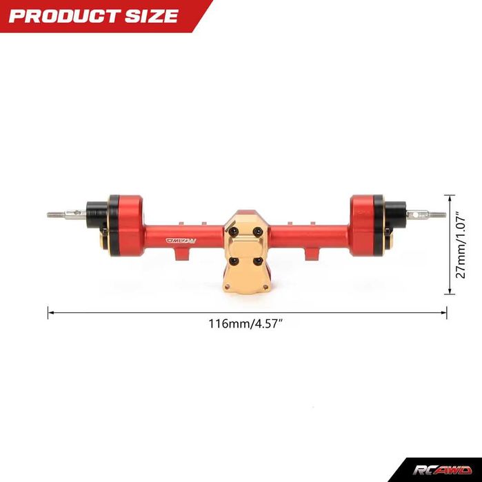 Carcasă punte spate și cutie de viteze  pentru Axial 1-24 SCX24