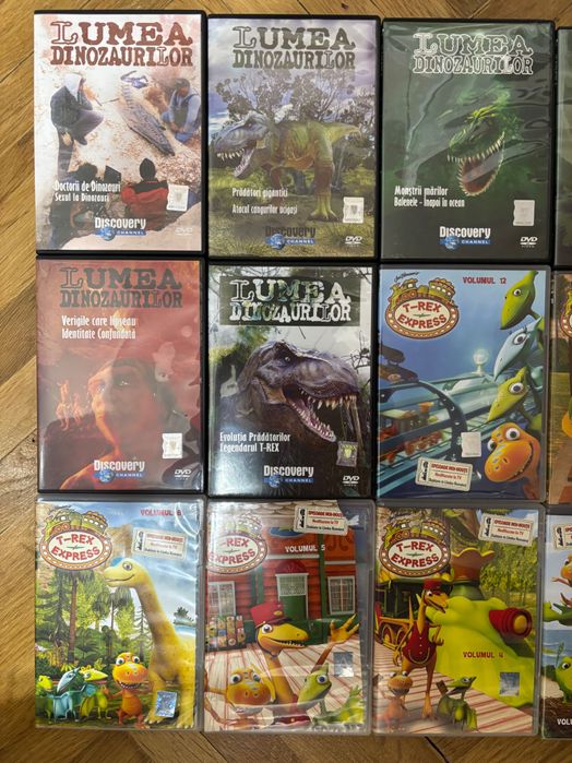 14 Buc DVD-uri Colectia Lumea Dinozaurilor si T-Rex Express Educative