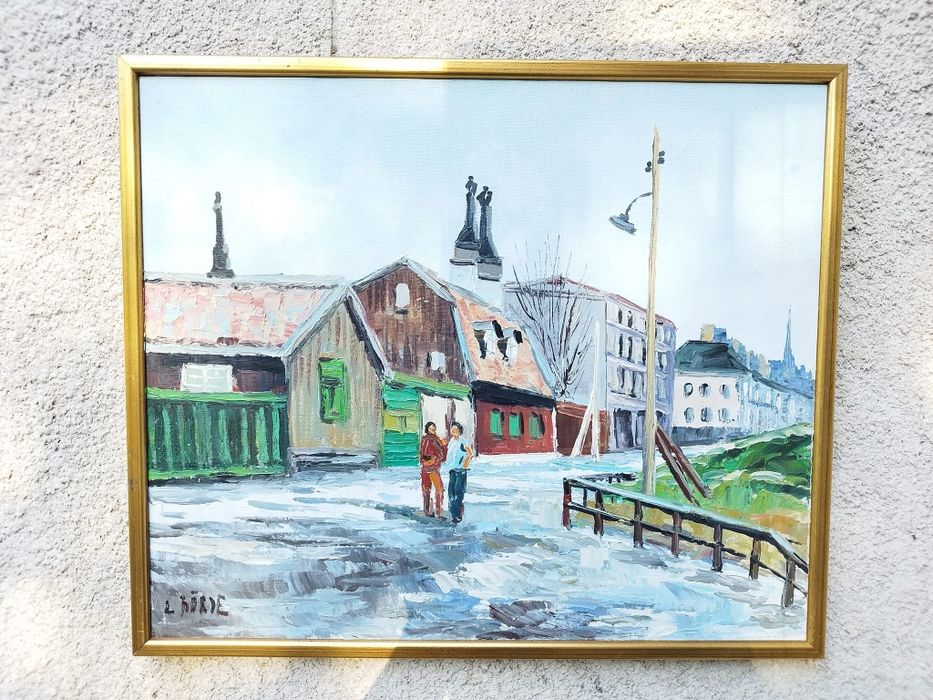 Скандинавска авторска картина масло върху платно